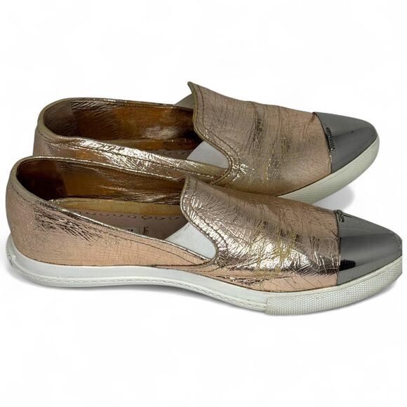 Miu miu metallic silver pink and gold slip on sneaker - Picture 7 of 8
